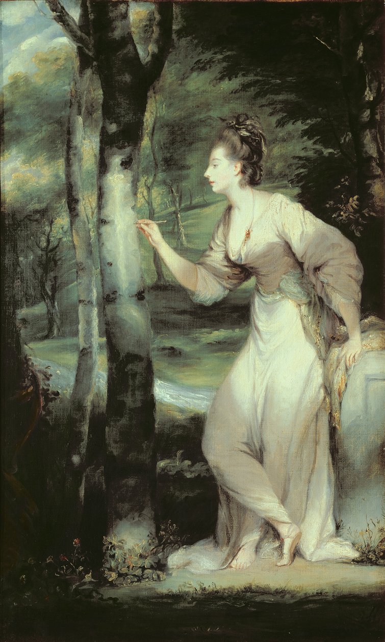 Portrait of Joanna Lloyd of Maryland, after a painting by Sir Joshua Reynolds or his studio by English School