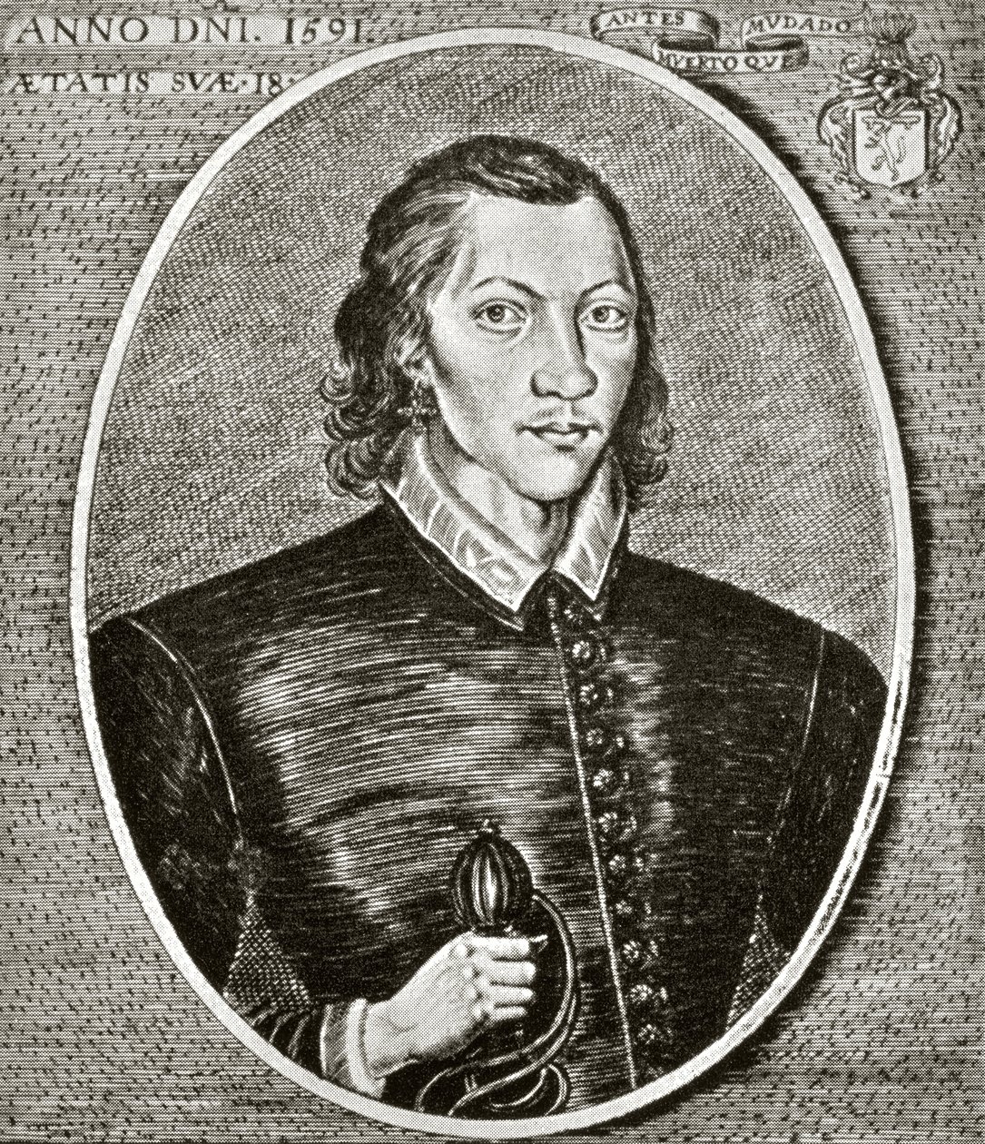 Portrait of John Donne, dated 1591, frontispiece to 
