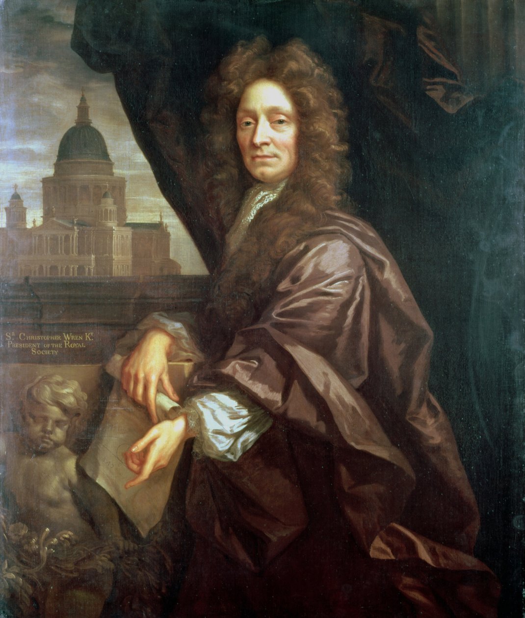 Portrait of Sir Christopher Wren by English School