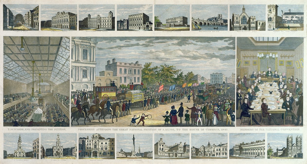 Scenes Associated with the Presentation of the Petition to Parliament by Thomas Duncombe in 1842 by English School