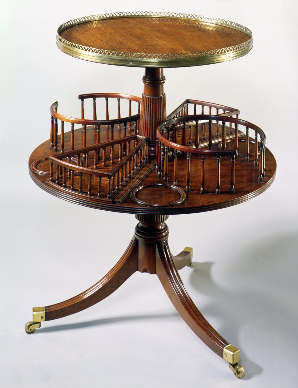 Sheraton two-tier dumb waiter by English School