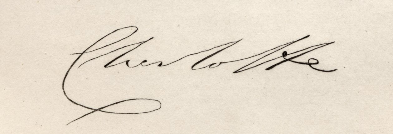 Signature of Princess Charlotte Augusta of Wales by English School