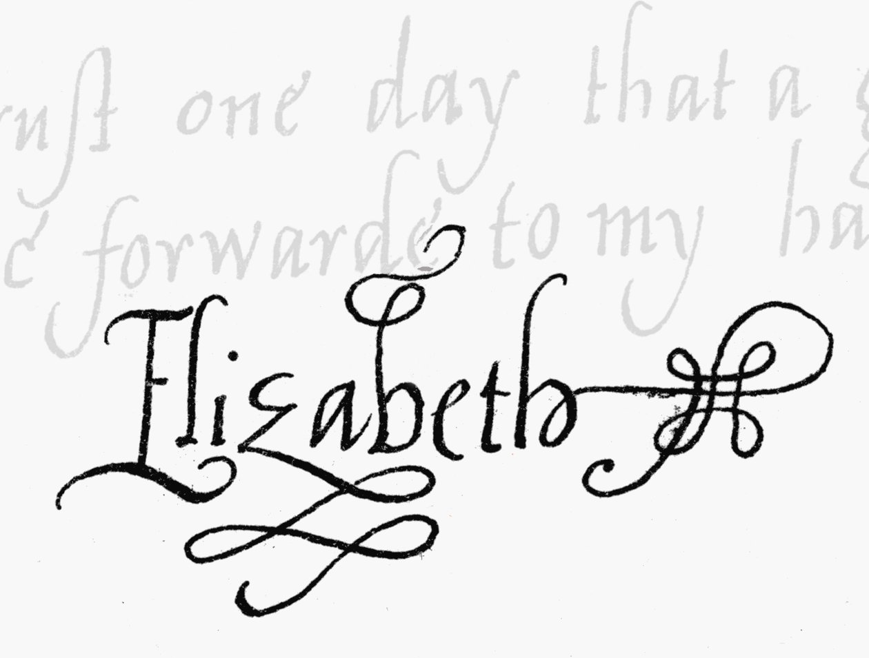 Signature of Queen Elizabeth I by English School