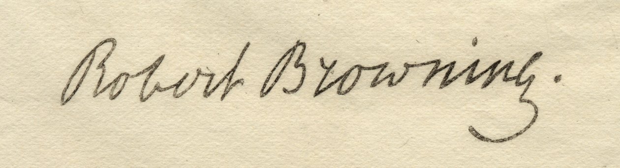 Signature of Robert Browning by English School