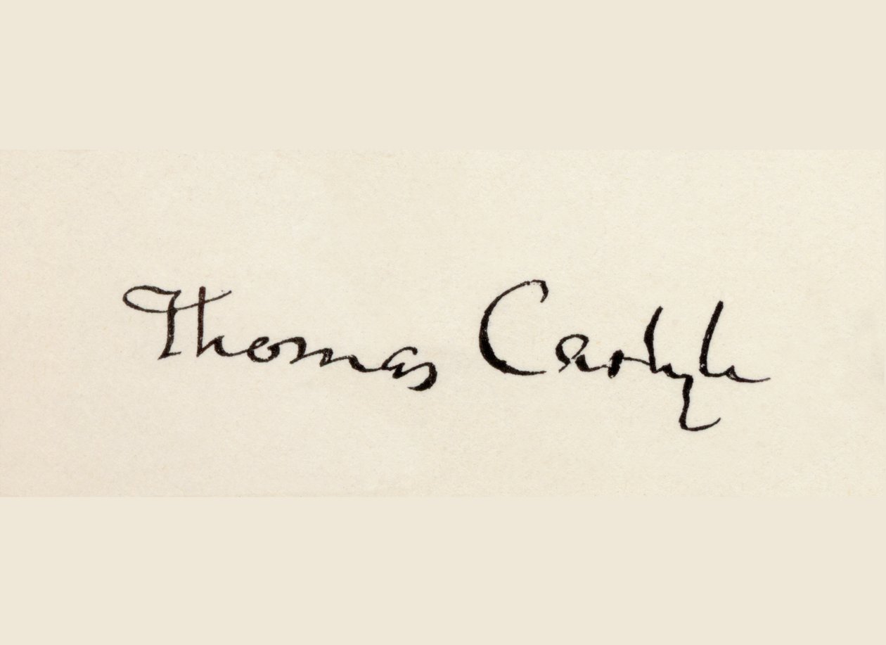 Signature of Thomas Carlyle by English School