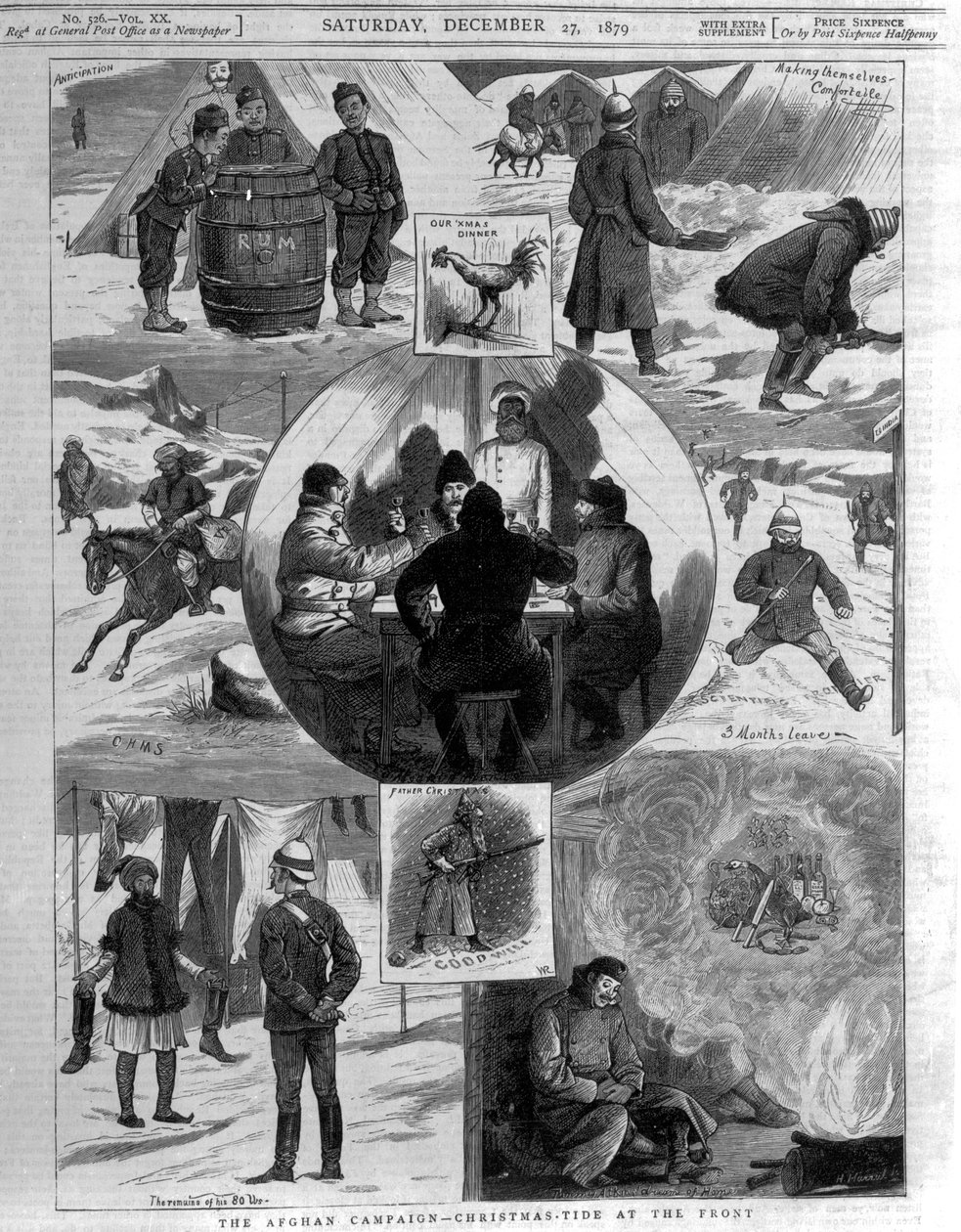 The Afghan Campaign- Christmas Tide at the Front, cover illustrations from 