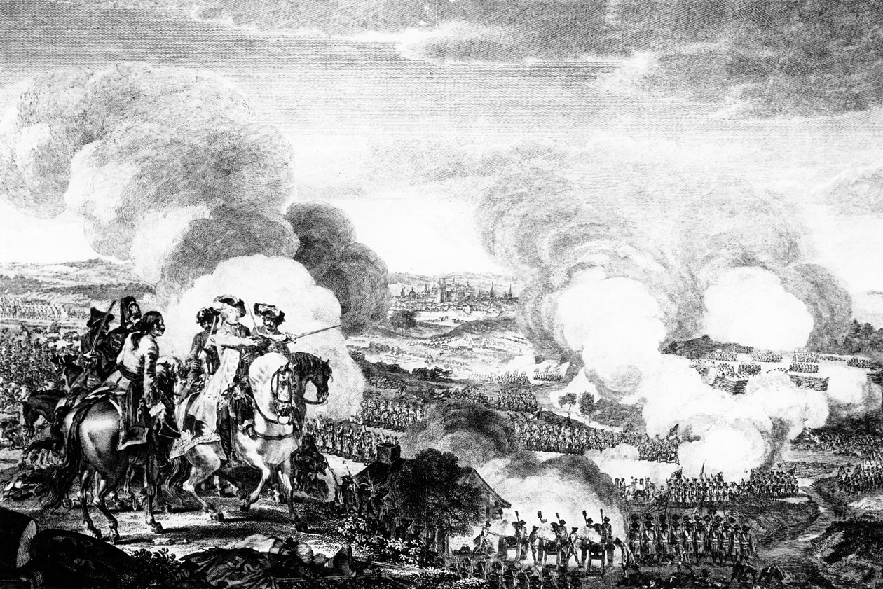 The Battle of Prague, Fought on the 6th May 1757 by English School