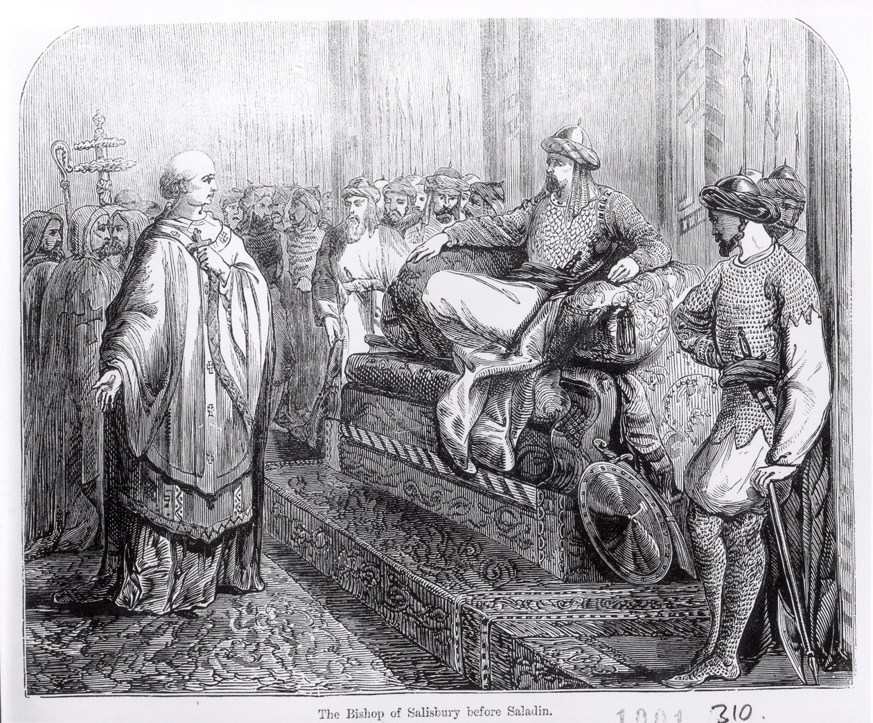 The Bishop of Salisbury before Saladin by English School