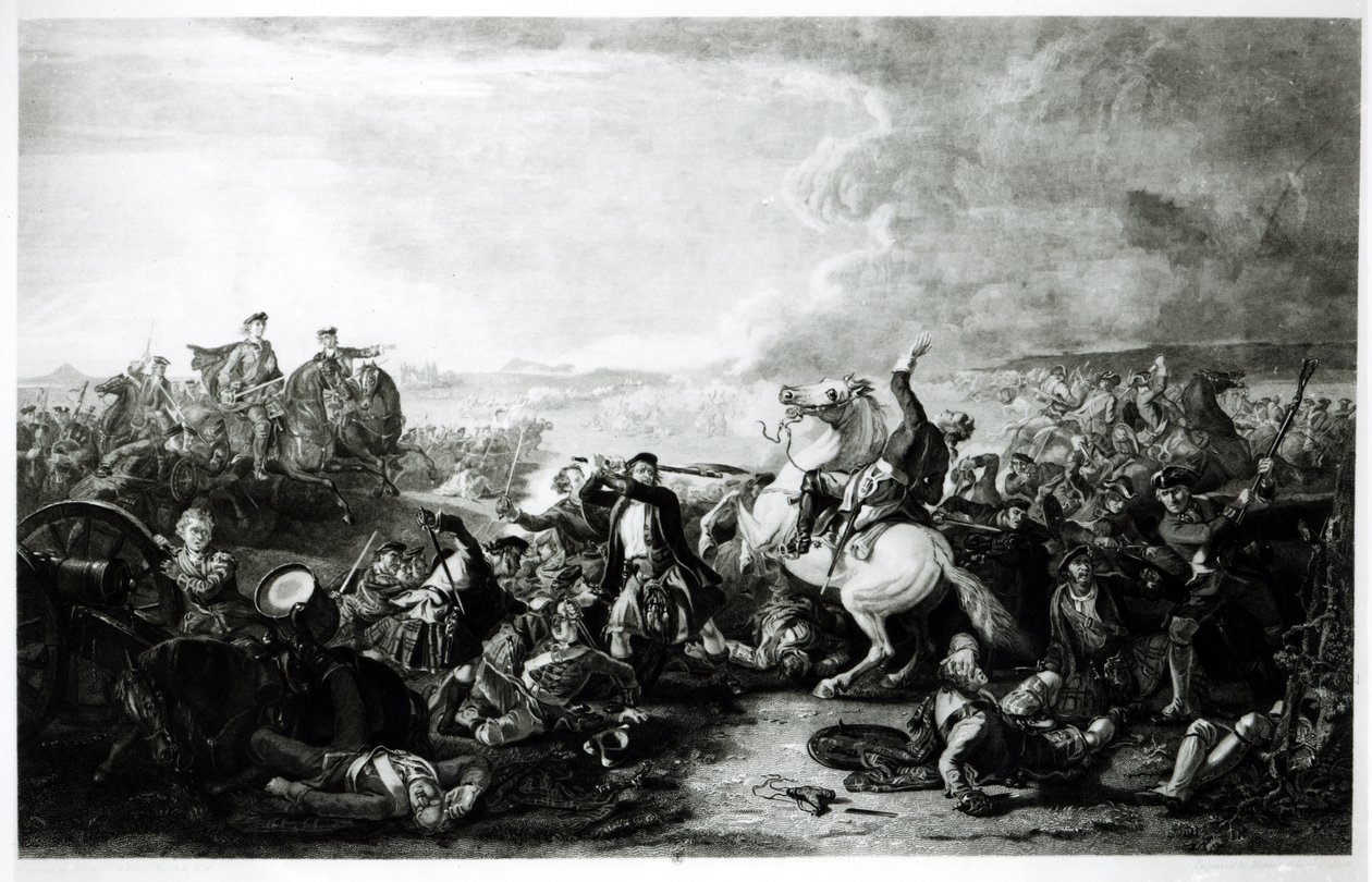 The Death of Colonel James Gardiner at the Battle of Prestonpans in 1745 by English School