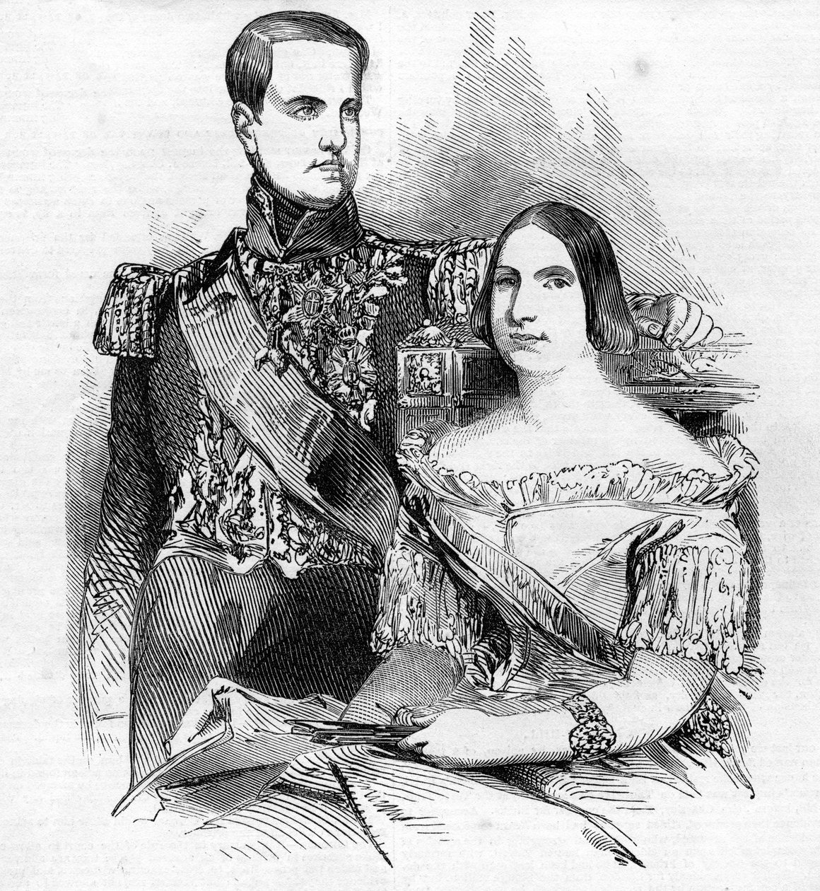 The Emperor and Empress of Brazil by English School