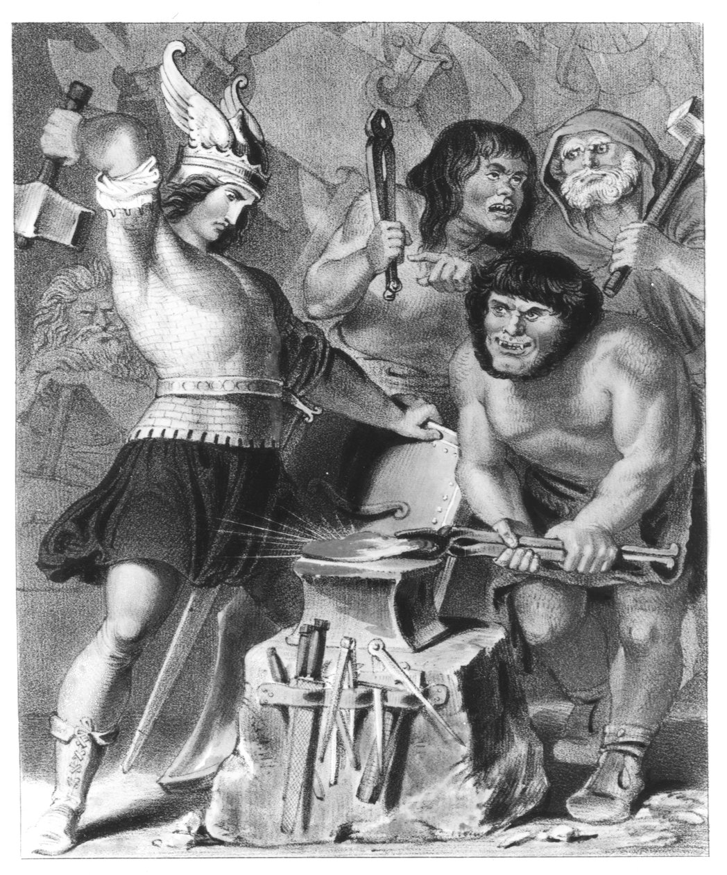 The Forge of Vulcan by English School
