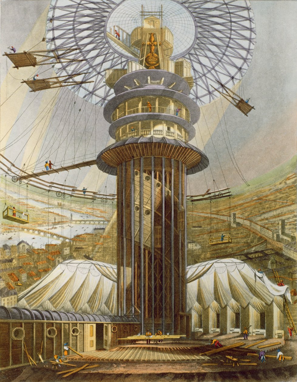 The Geometrical Ascent to the Galleries in the Colosseum, Regents Park, published 1829 by English School