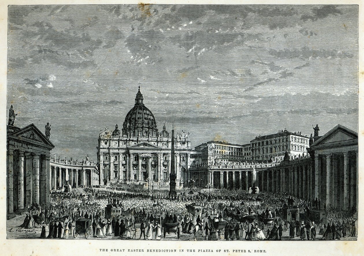 The Great Easter Benediction in the Piazza of St. Peter