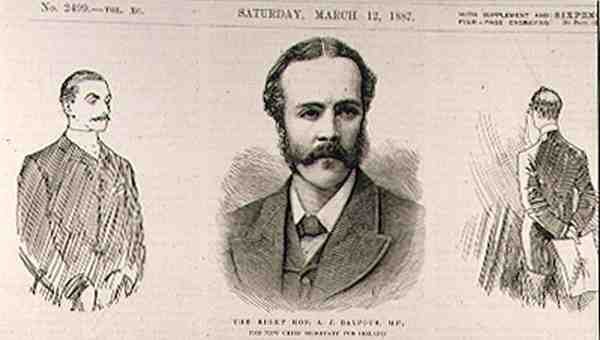 The Right Hon. A. J. Balfour (1848-1930), M.P., the New Chief Secretary for Ireland by English School