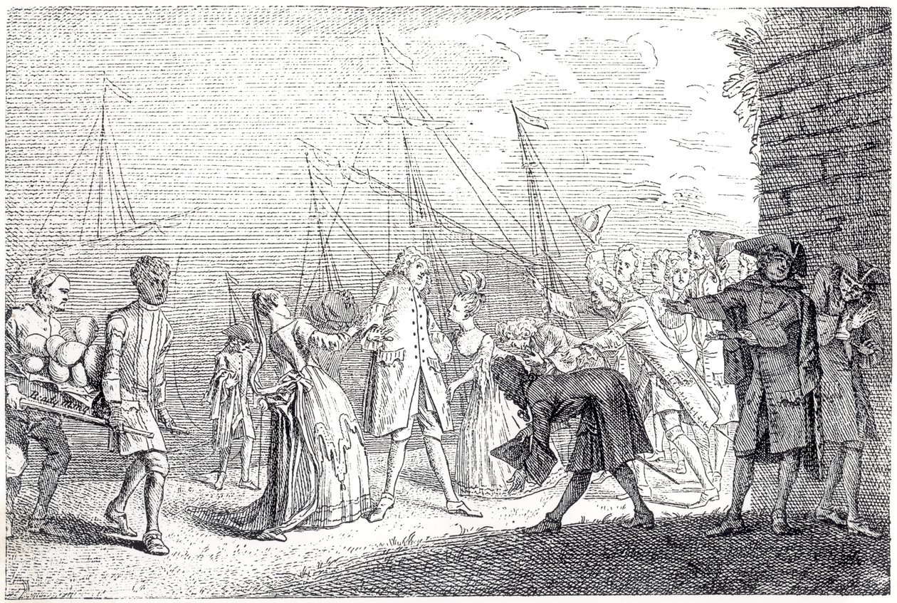 The Landing in England of Senesino by English School