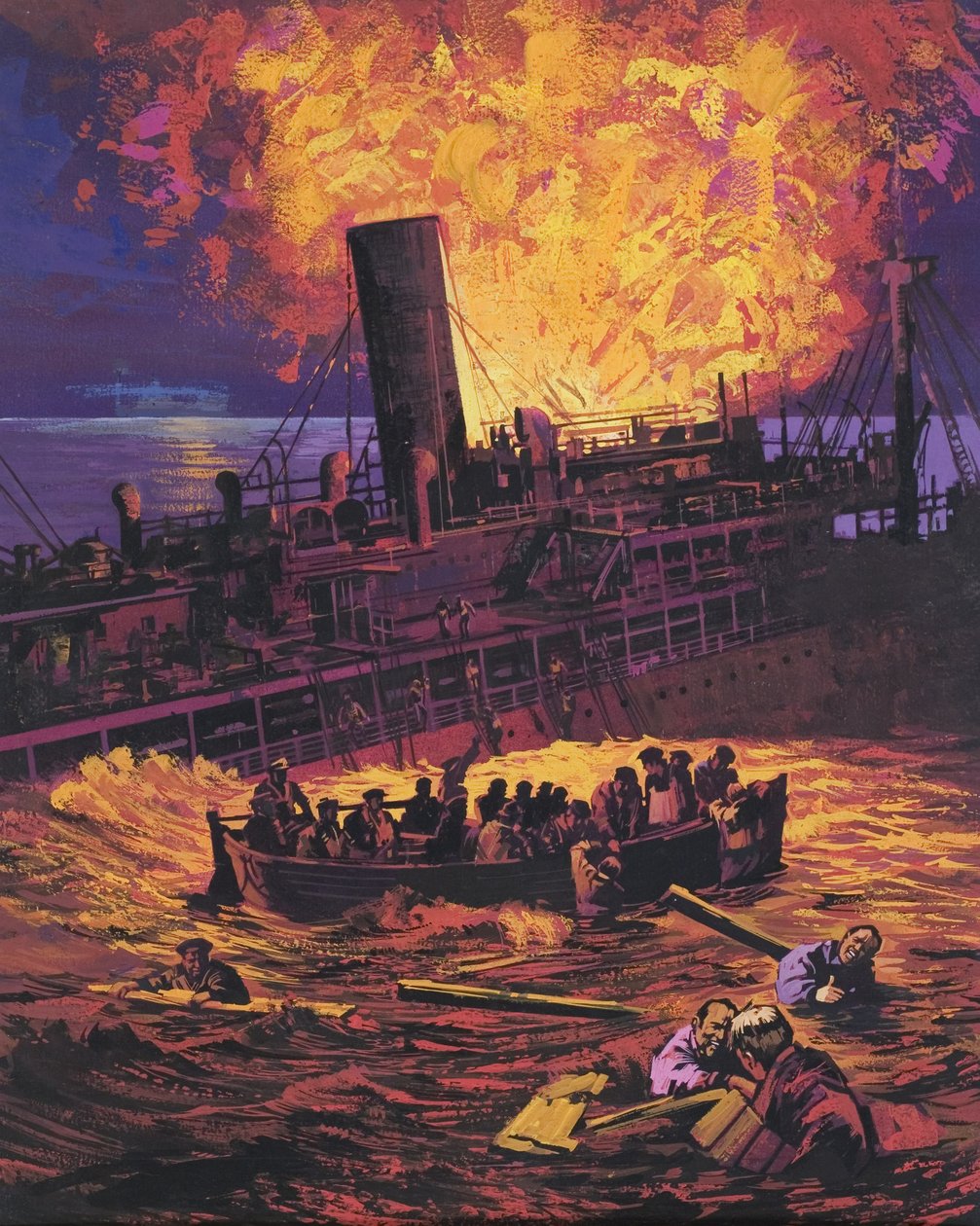 The Sinking of the Llandovery Castle by English School