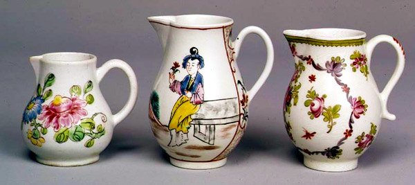 Three Porcelain Jugs by English School