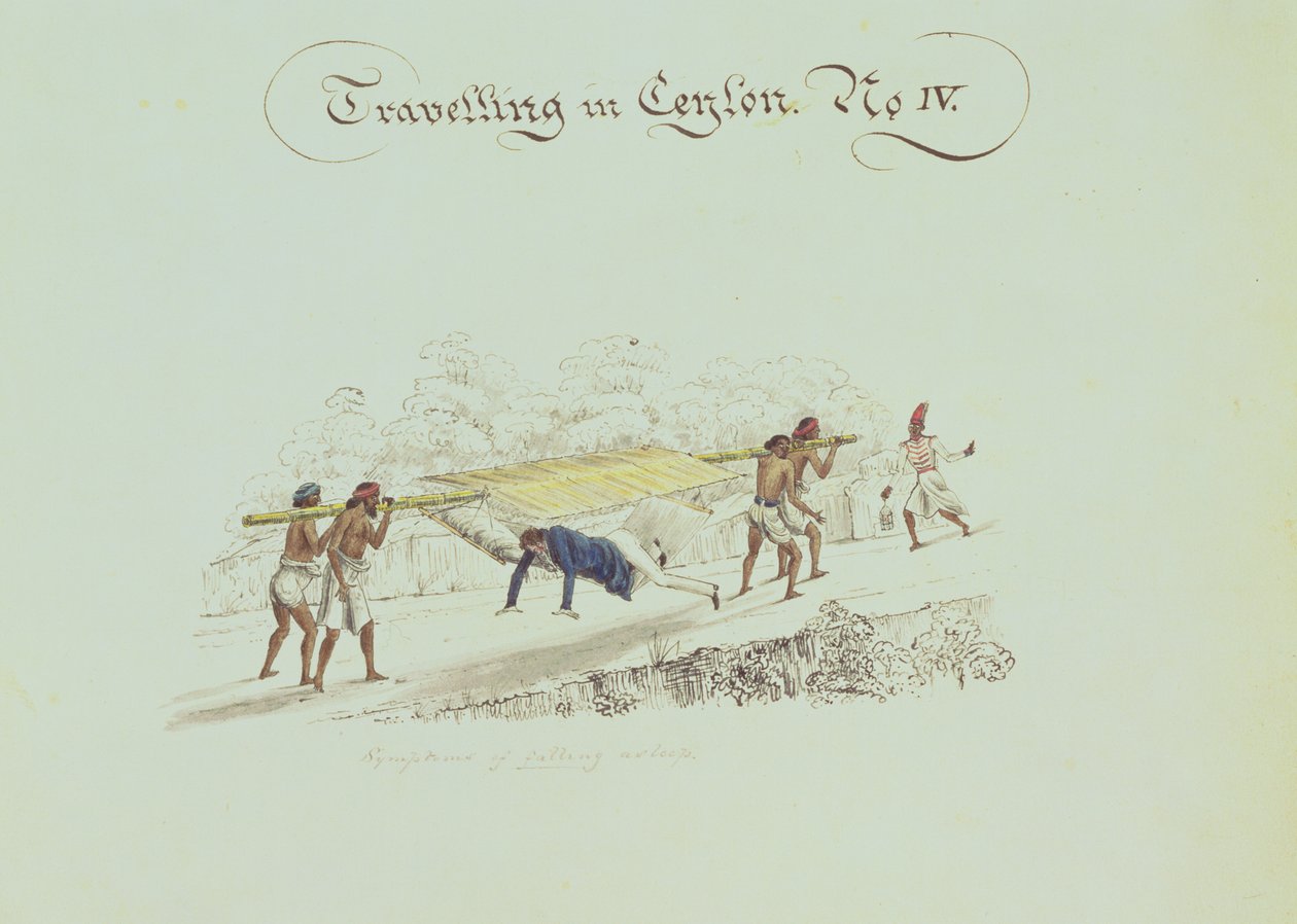 Travelling in Ceylon No.IV, c.1835 by English School