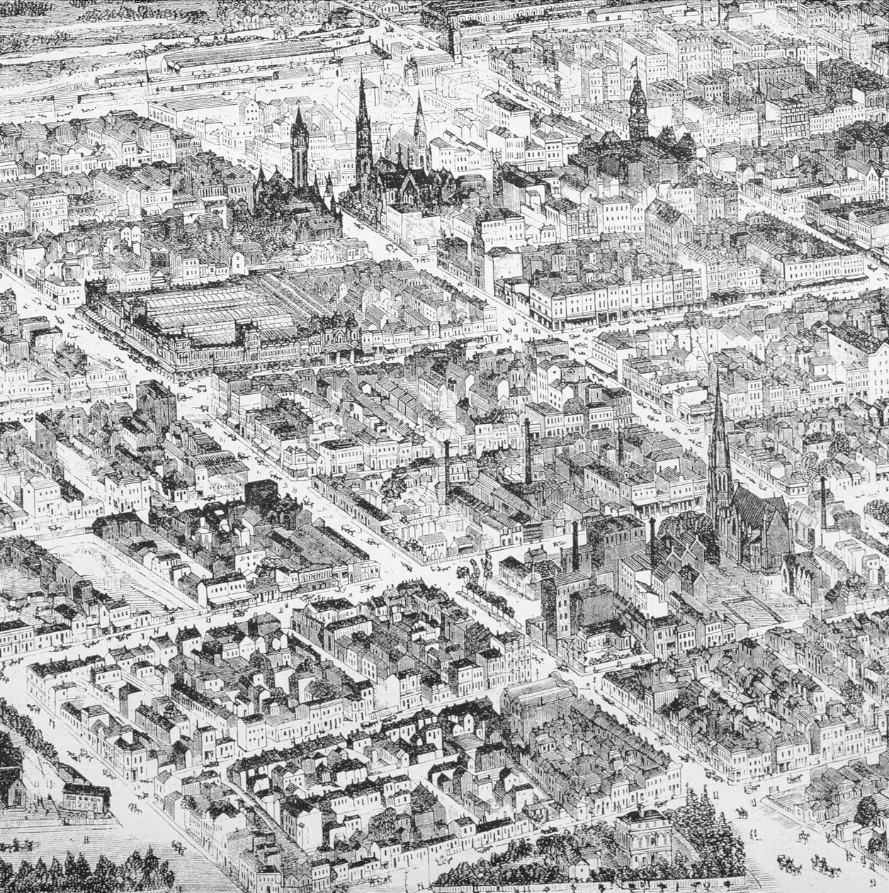 View of Central Melbourne, Australia, from 