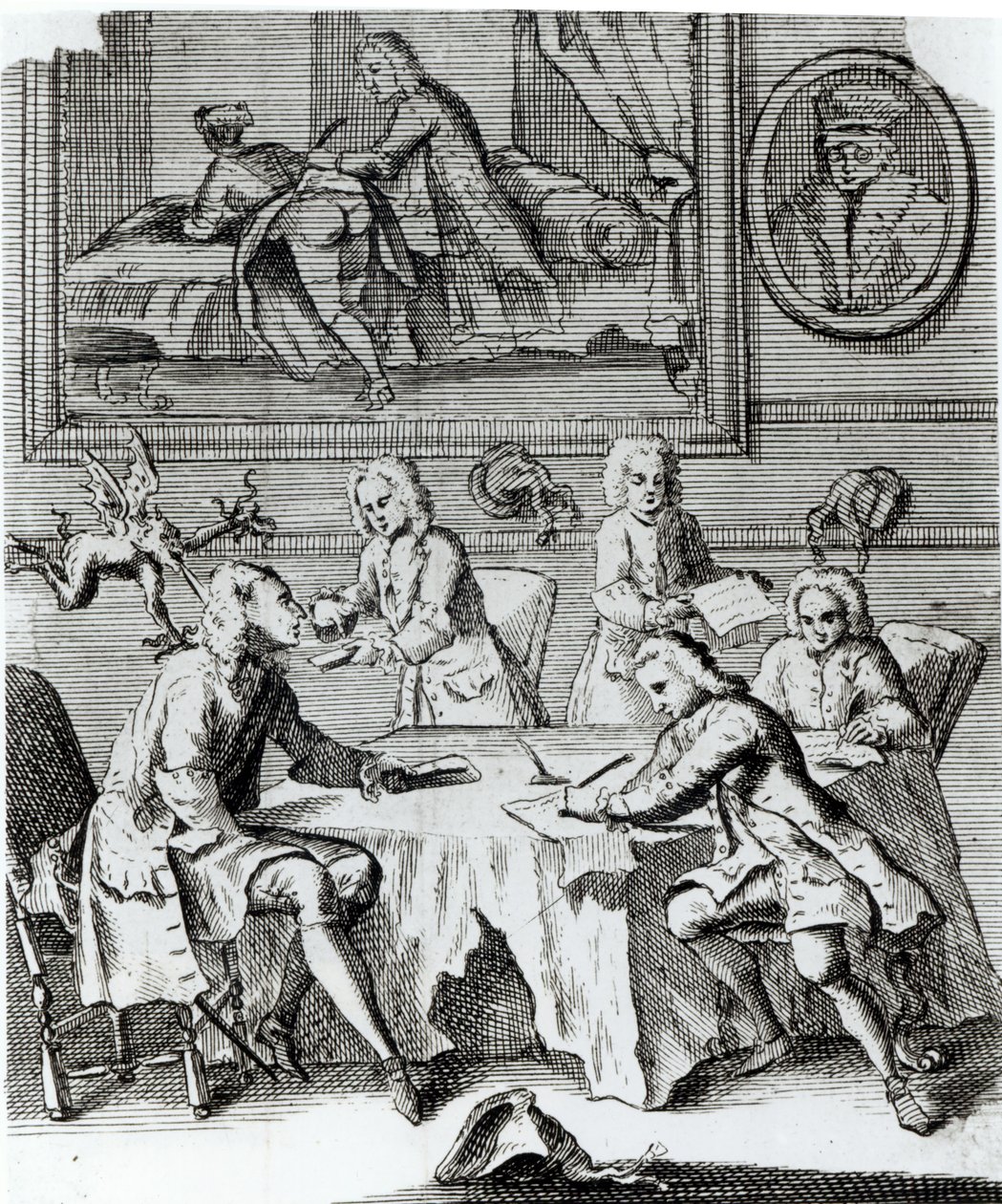 Whig Satire on Negotiations for the Treaty of Utrecht by English School