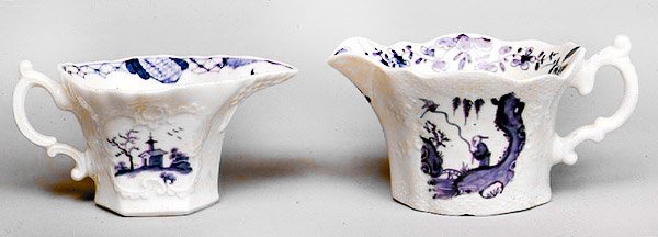 Worcester Blue and White Jugs by English School