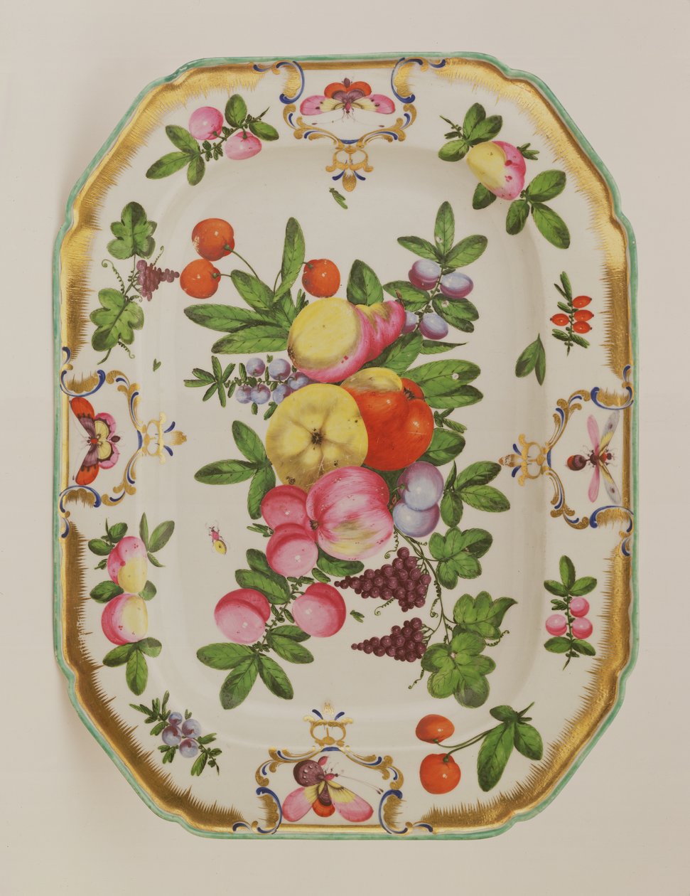 Worcester oblong dish from the Duke of Gloucester service by English School