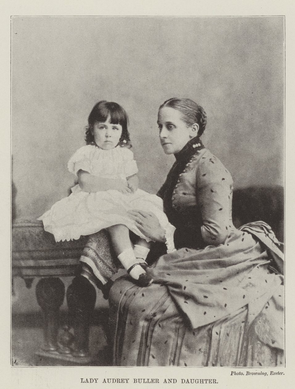 Lady Audrey Buller and Daughter by English Photographer