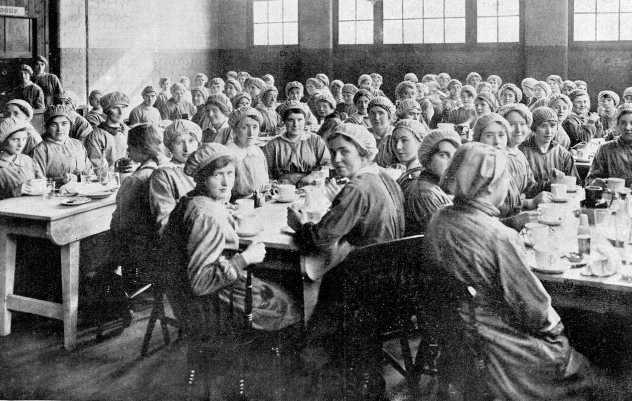 Munitions workers in the canteen by English Photographer