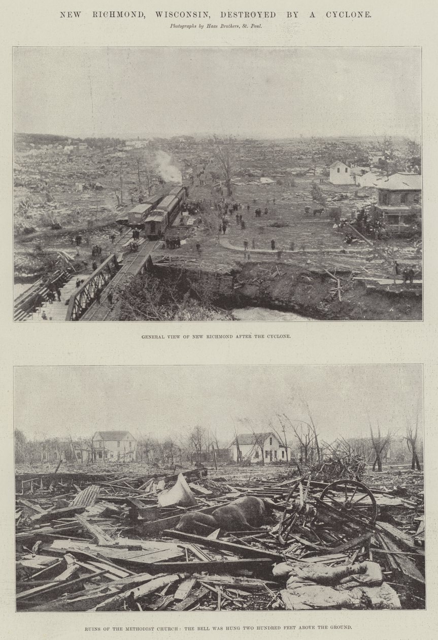 New Richmond, Wisconsin, Destroyed by a Cyclone by English Photographer