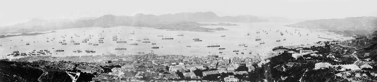 Panorama of Hong Kong Harbour, c.1878 by English Photographer