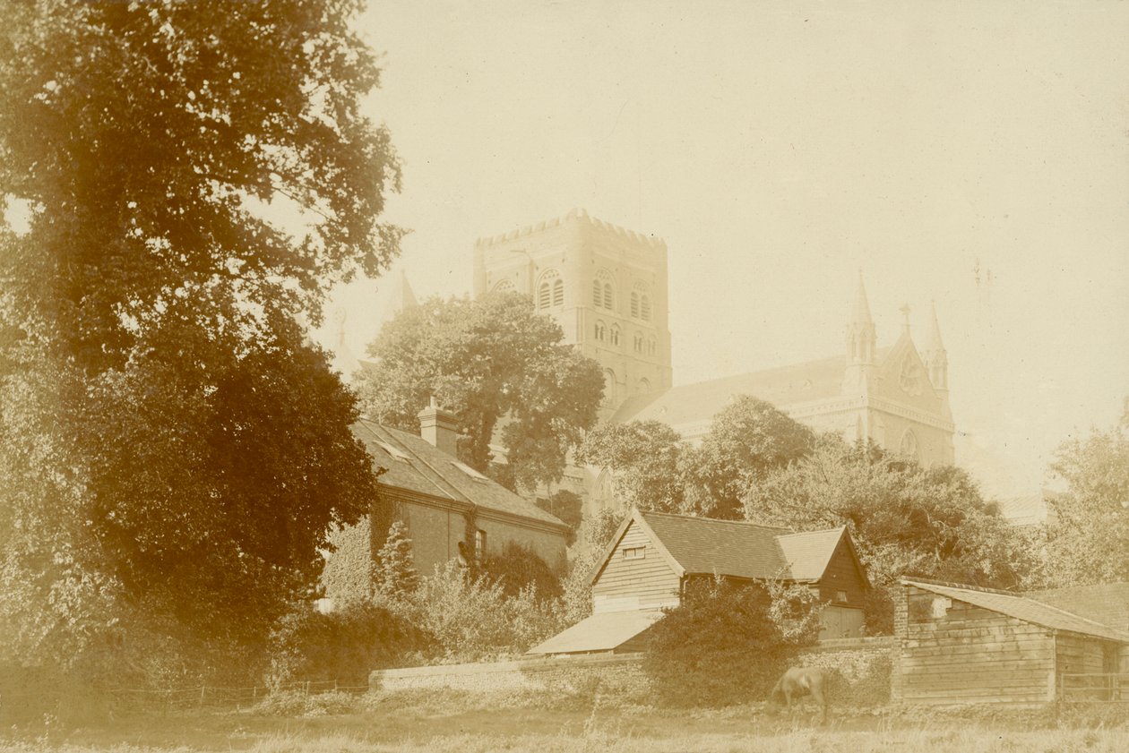 St Albans Abbey by English Photographer