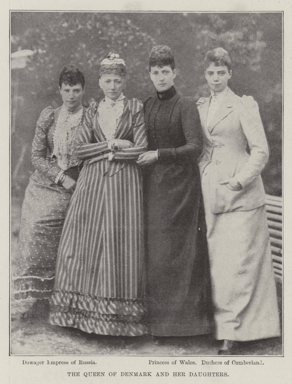 The Queen of Denmark and her Daughters by English Photographer