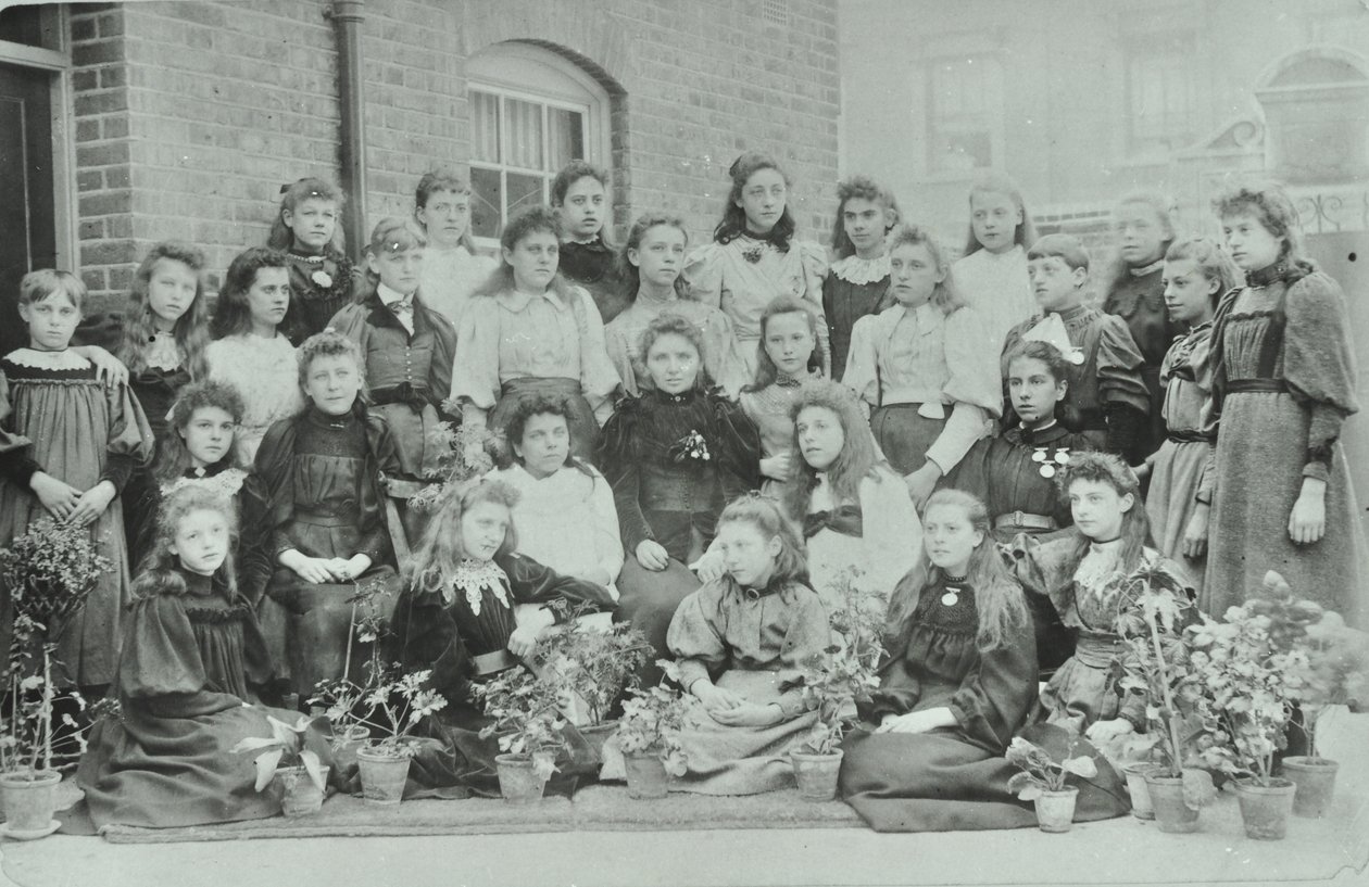 Unknown class of girls by English Photographer