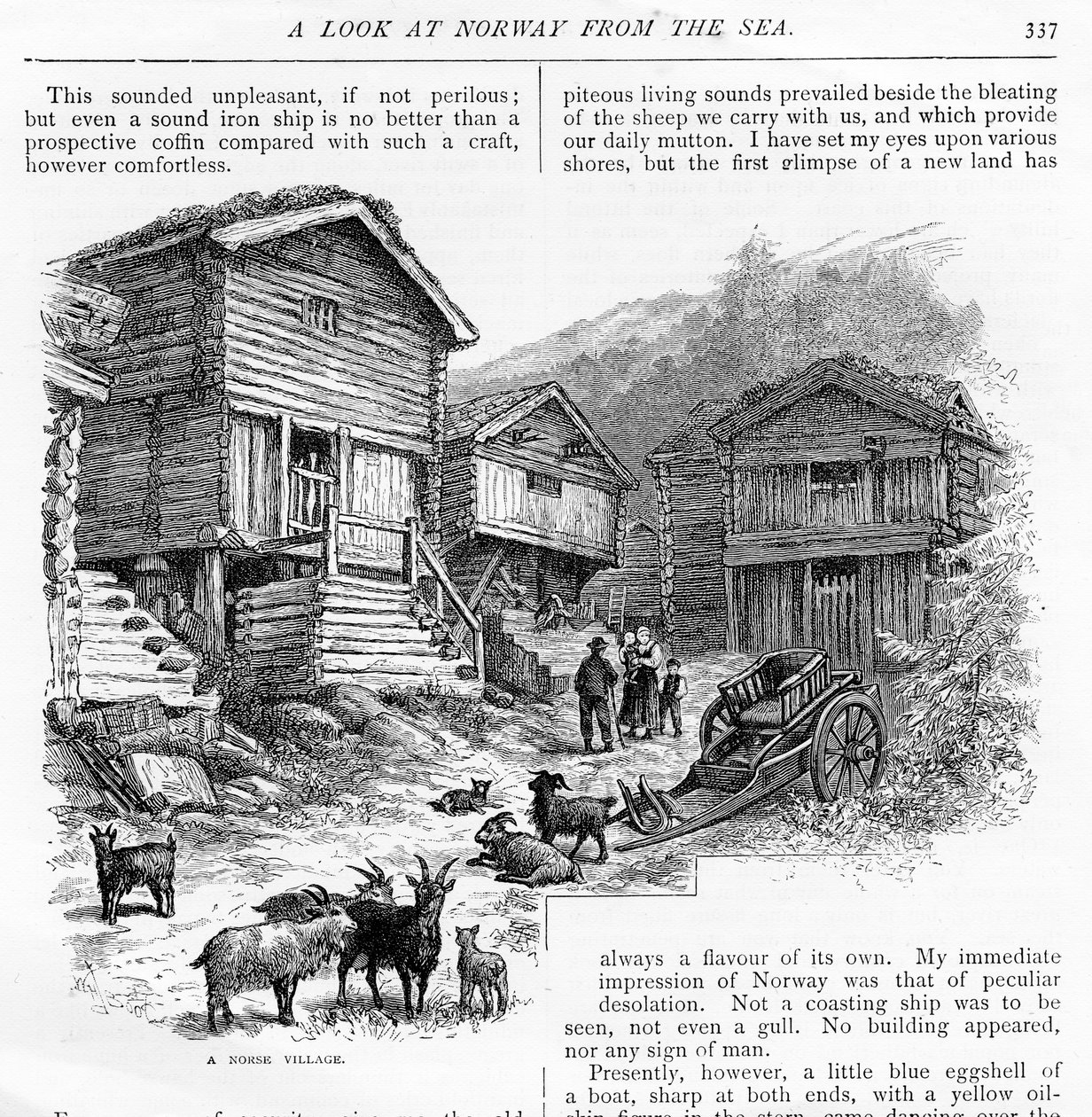 A Norse Village by English School