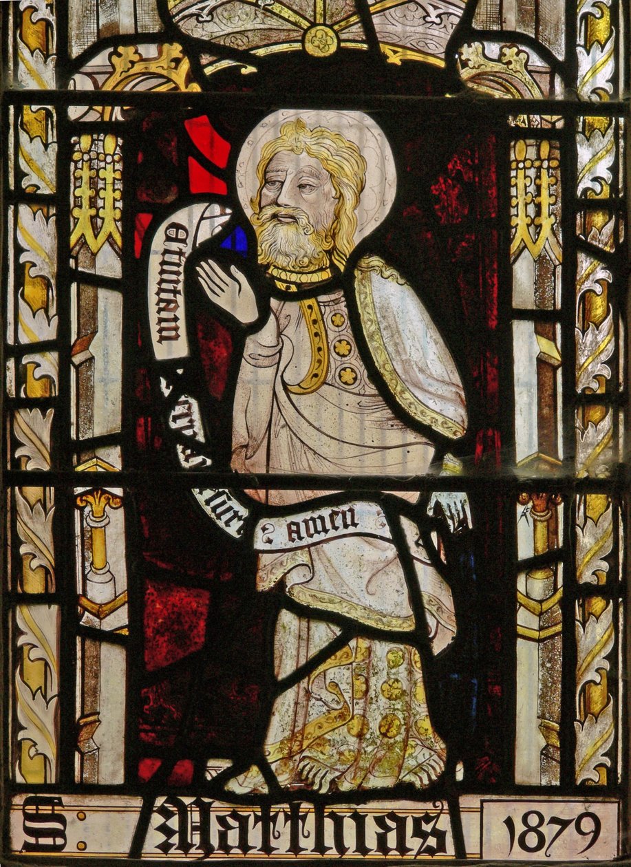 A north window depicting St Matthias by English School