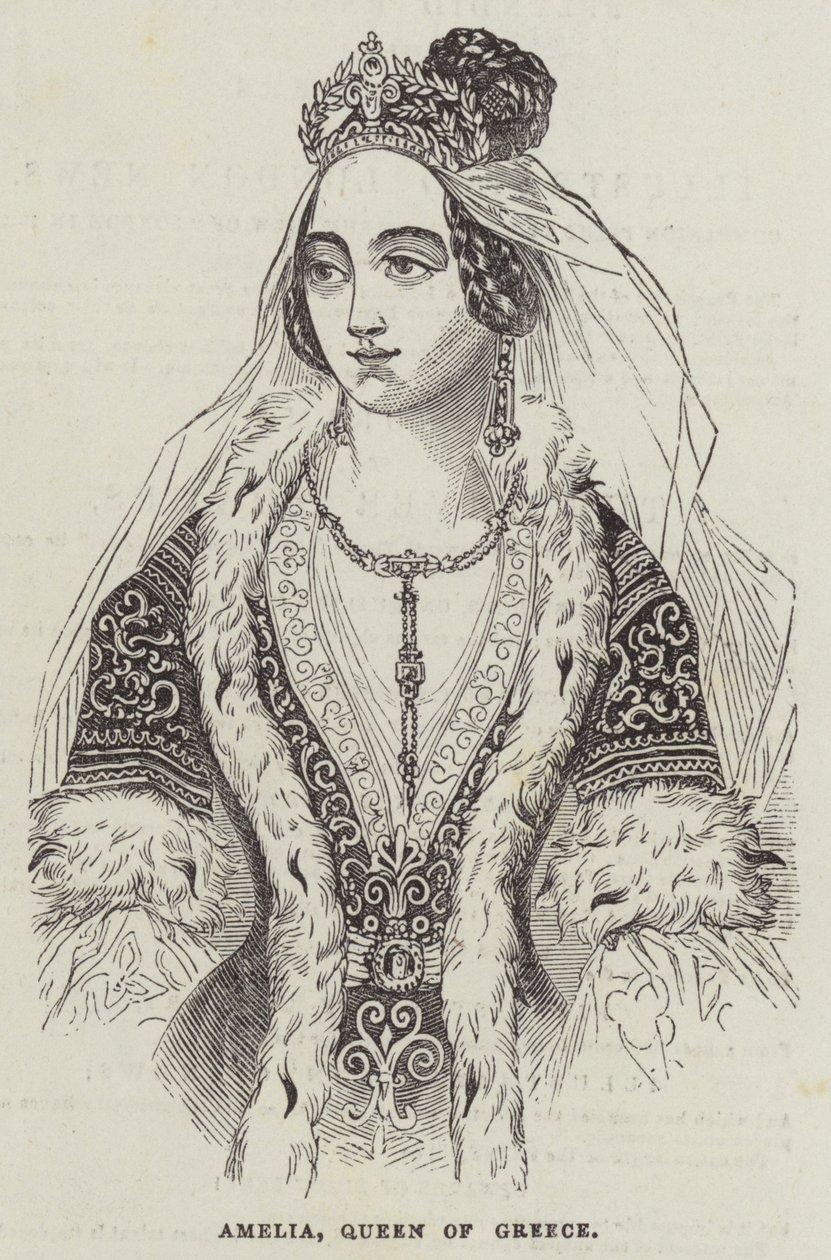 Amelia, Queen of Greece by English School