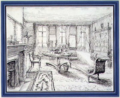 An English Regency Country House Interior by English School