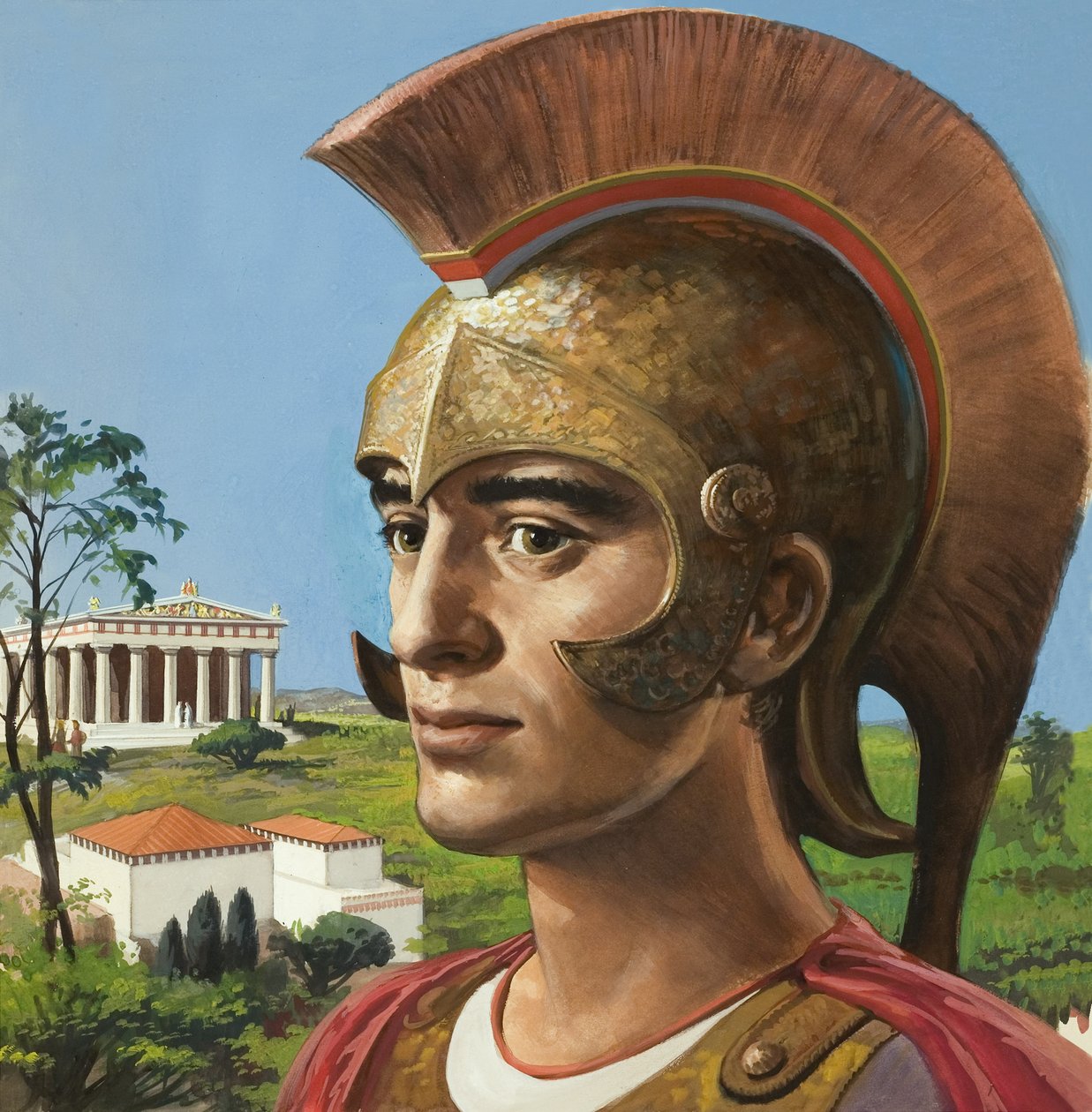 Ancient Greek Soldier by English School