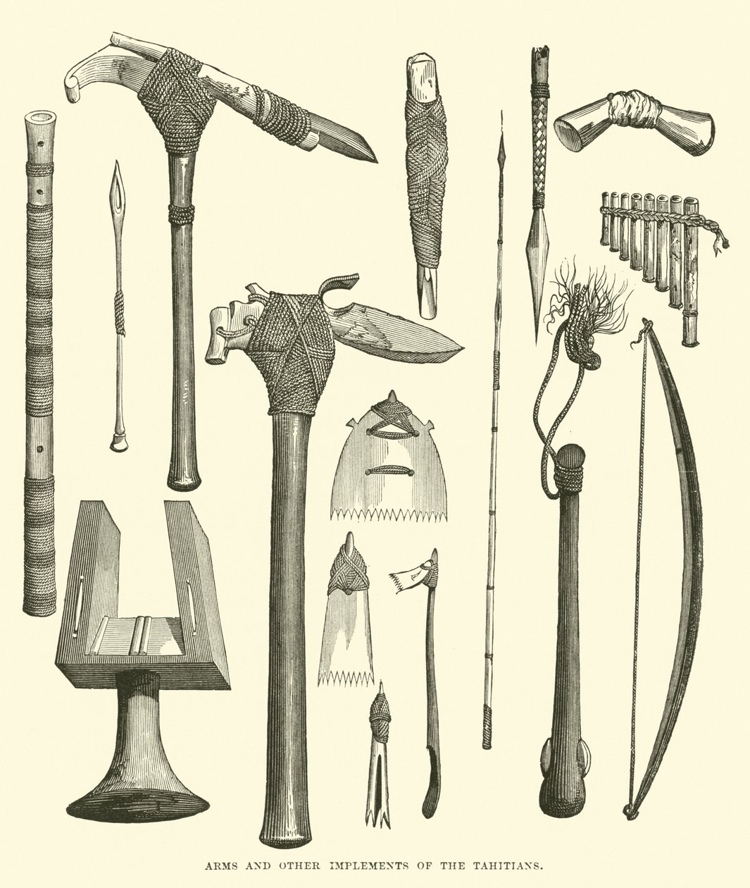 Arms and Other Implements of the Tahitians by English School