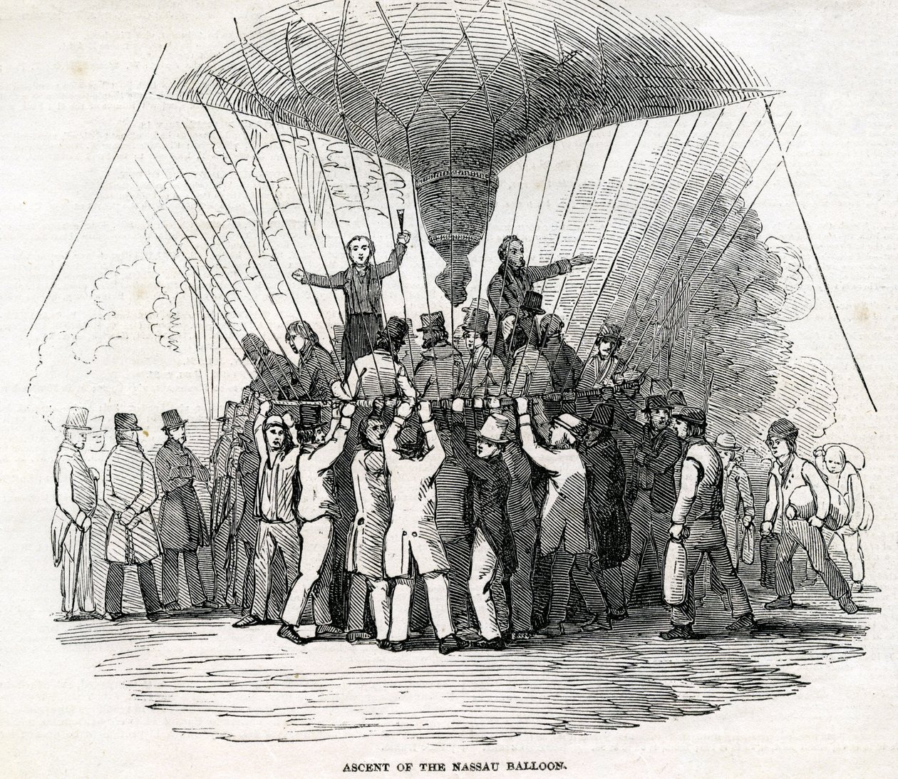 Ascent of the Nassau Balloon by English School