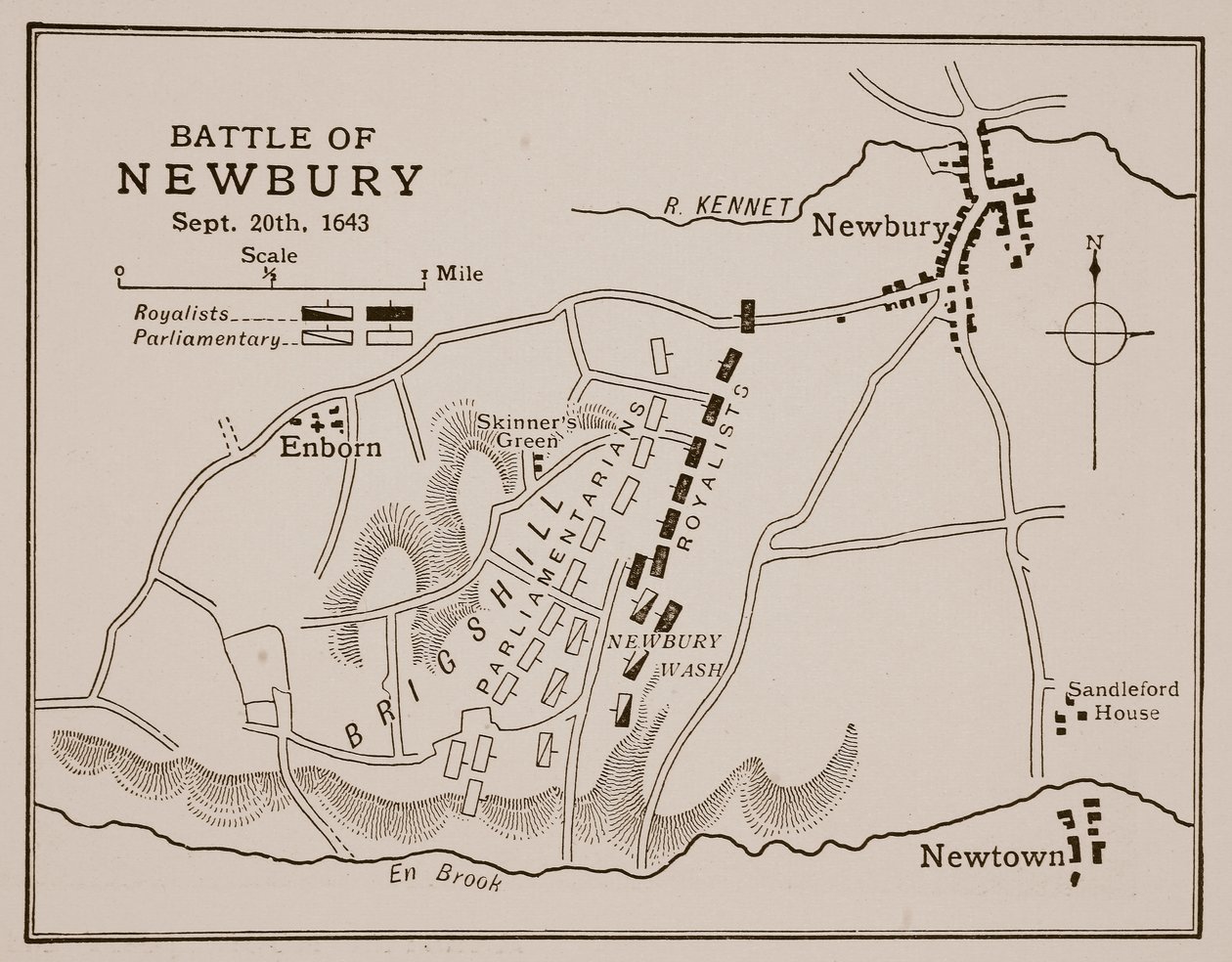Battle of Newbury, 20th September 1643 by English School