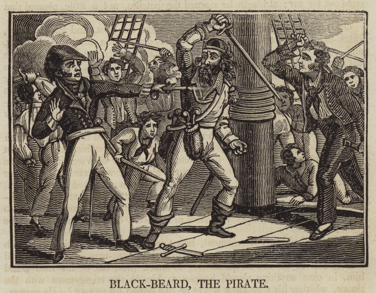 Blackbeard, the Pirate by English School