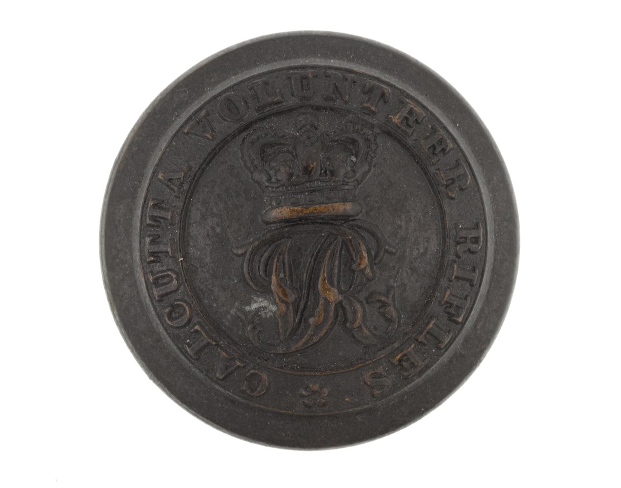 Button, Calcutta Volunteer Rifles, pre-1901 by English School