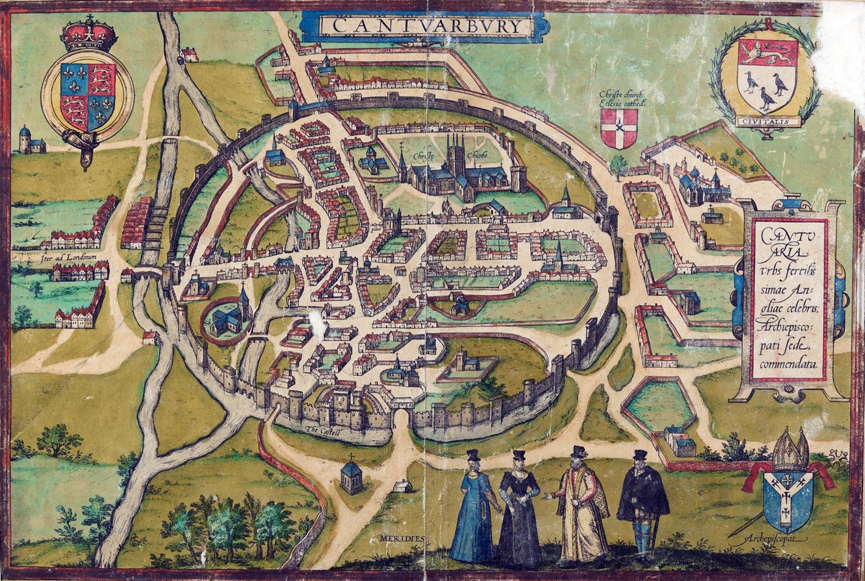 Canterbury Map by English School