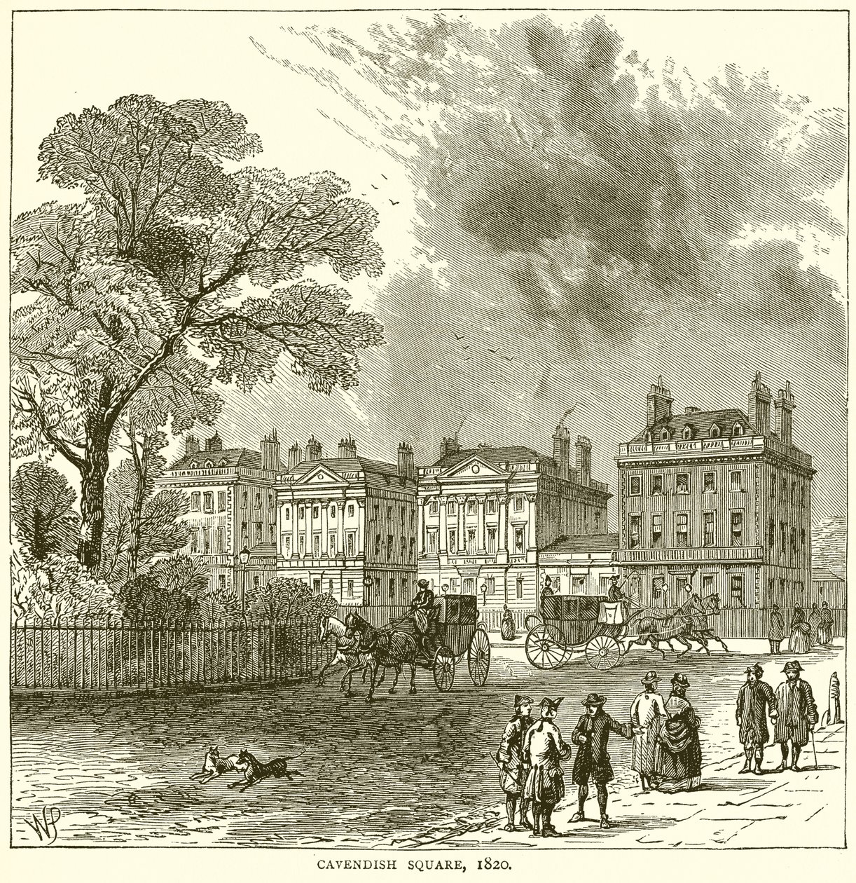 Cavendish Square, 1820 by English School