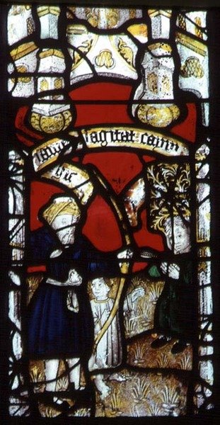 Church Window Depicting Cain Shot by Lamech by English School