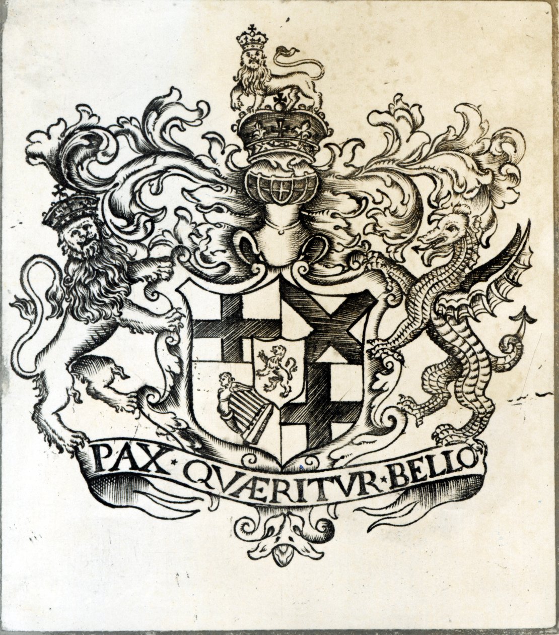 Coat of arms of Oliver Cromwell by English School