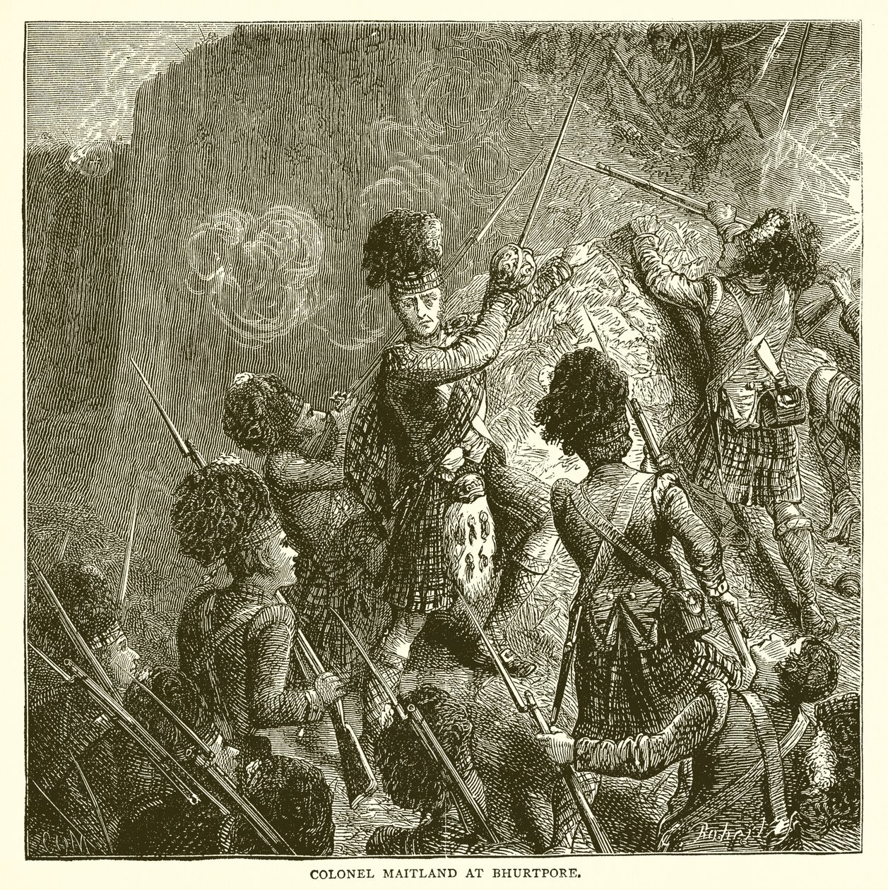 Colonel Matland at Bhurtpore by English School