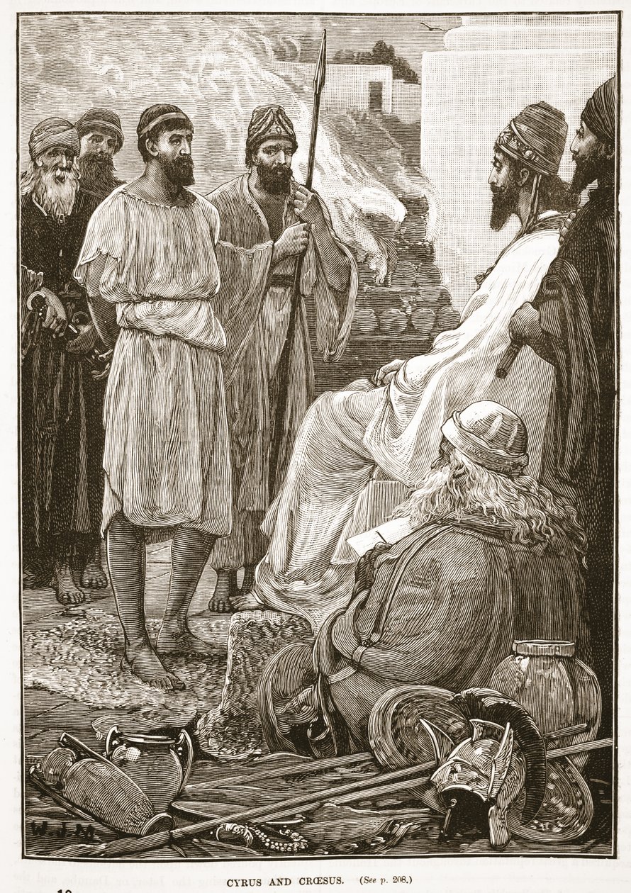 Cyrus and Croesus by English School