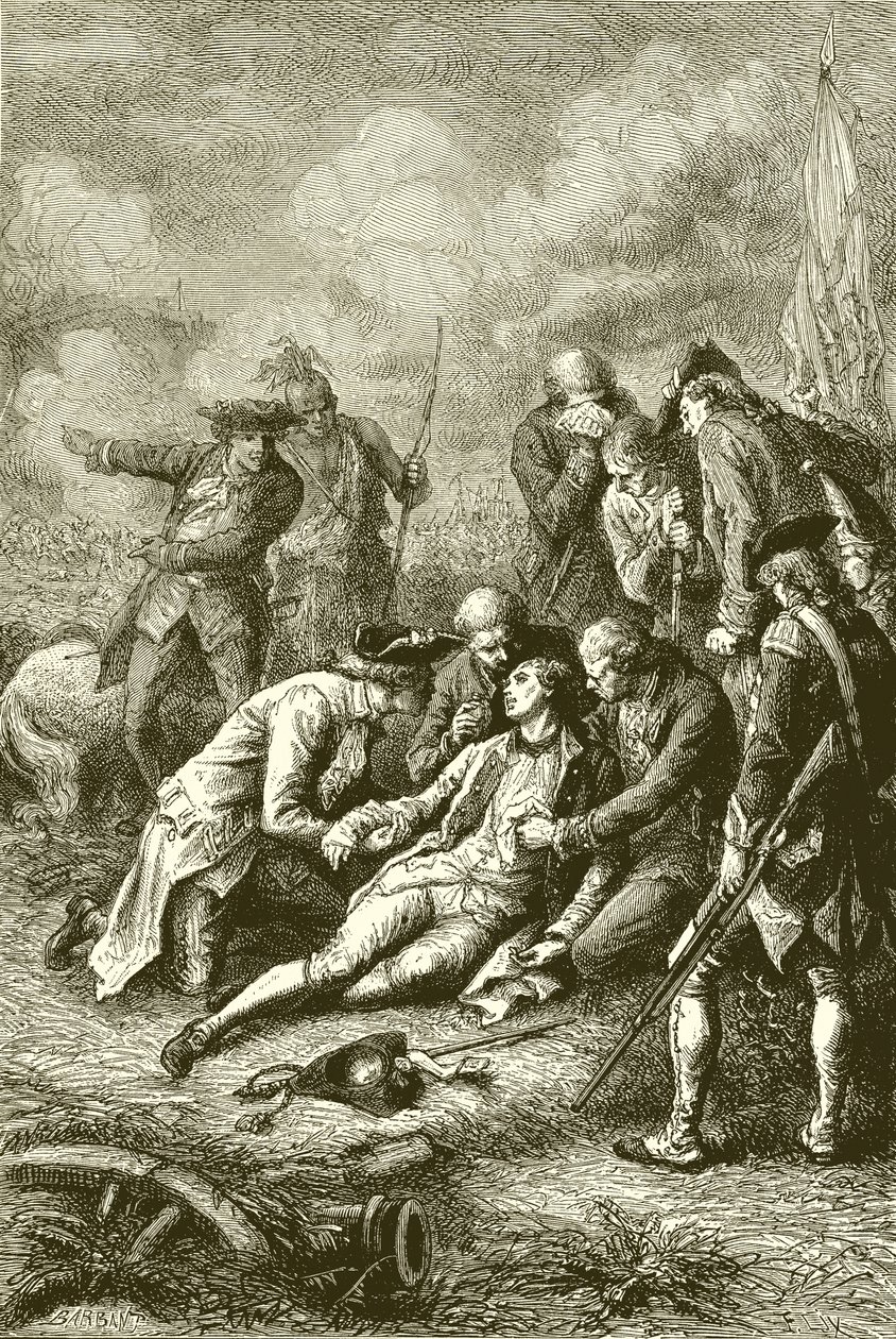 Death of General James Wolfe by English School